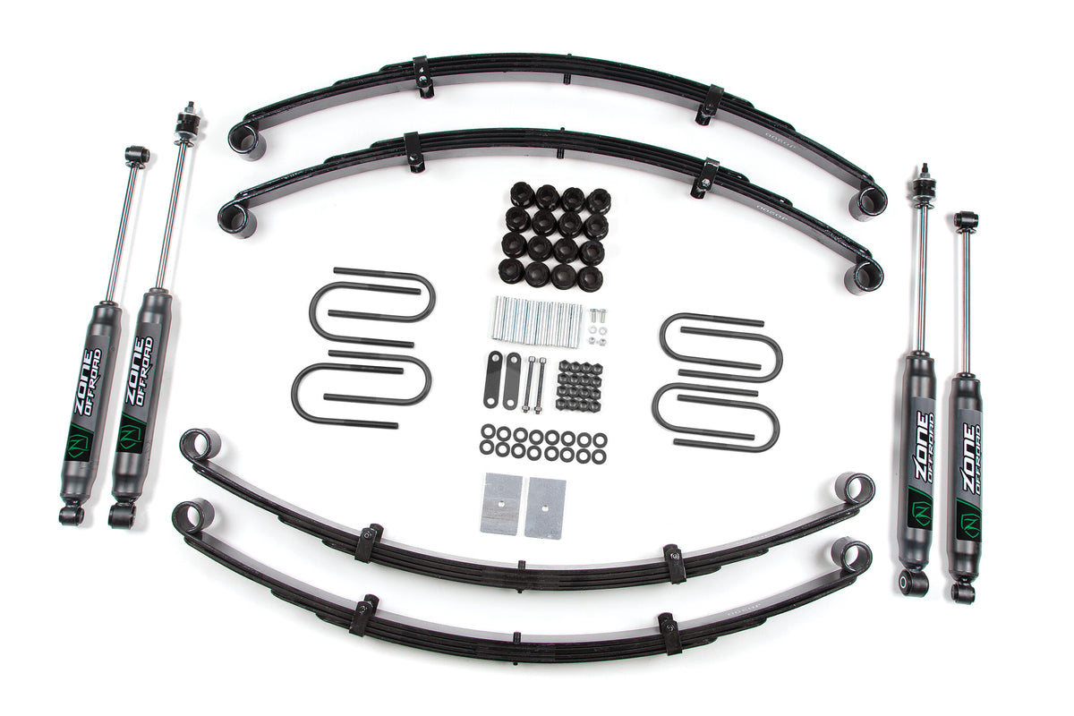87-95 Jeep Wrangler YJ 2 Inch Leaf Spring Lift Kit Zone Offroad