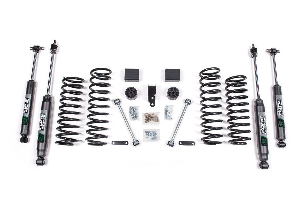 12-18 Jeep Wrangler JK 2 Door 3 Inch Coil Spring Lift Kit Zone Offroad