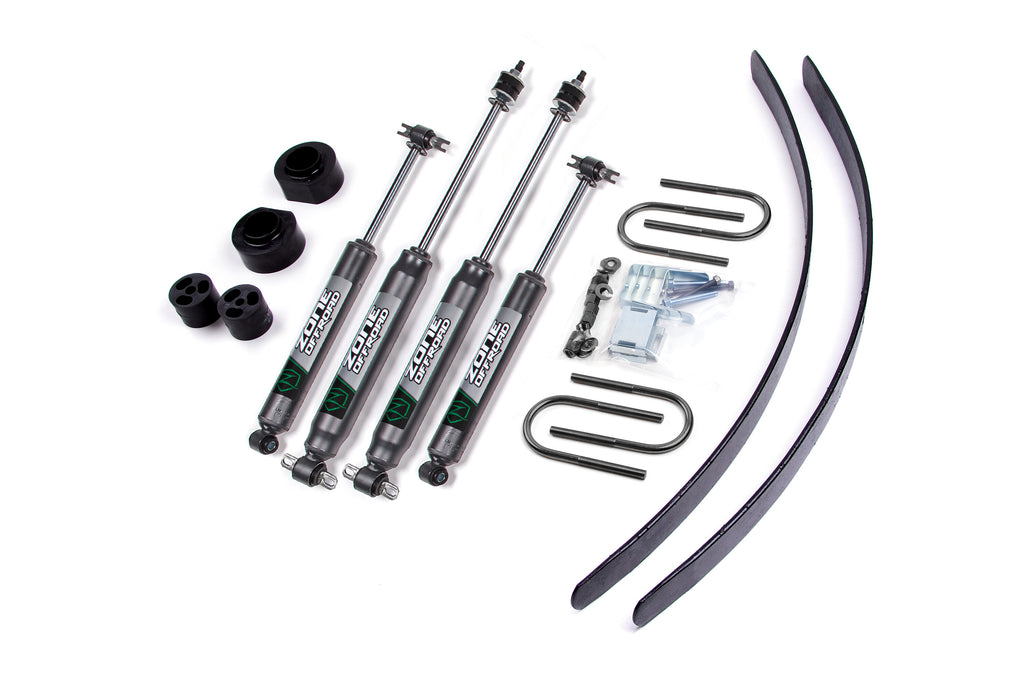 84-01 Jeep Cherokee XJ 2 Inch Lift Kit With Dana 35 Axle With Nitro Shocks Zone Offroad