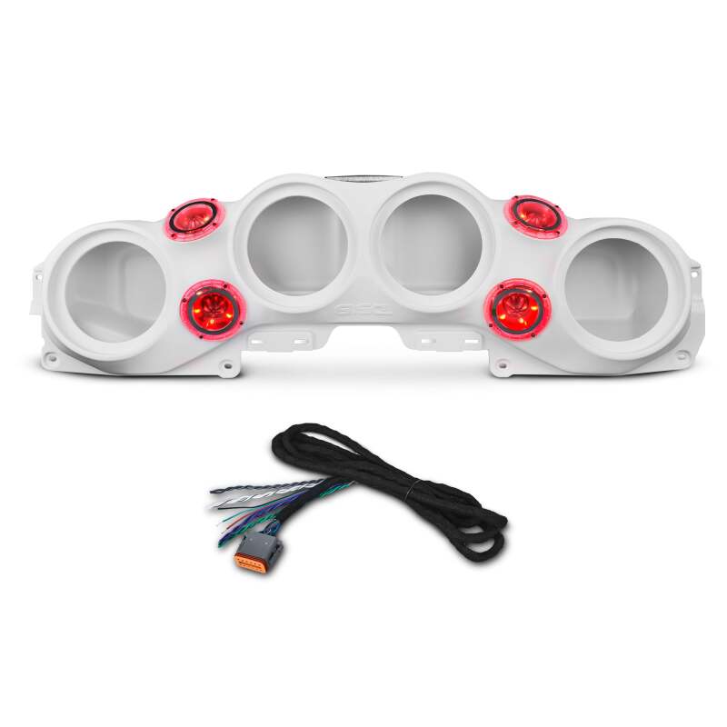 DS18 2018-23 Jeep JL/JLU/JT Soundbar System Fits 4 x 8in Speakers (Not Included)- White