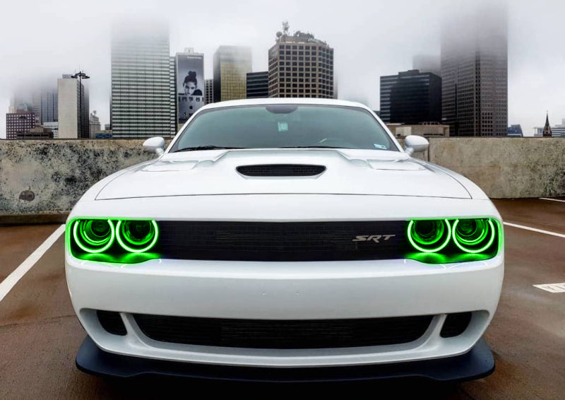 Oracle Dodge Challenger 15-21 LED Waterproof Halo Kit - ColorSHIFT w/o Controller