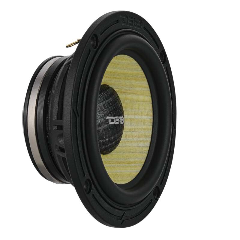 DS18 Dlx Qlty 6.5in+3.5in+2.2in 3-Way 180 Watt RMS 4 ohm Ylw Straw + Composite Foam Cone Neodymium