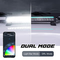XK Glow XKmax 7in Offroad Light Bar w/ RGBW Chasing DRL & App Control