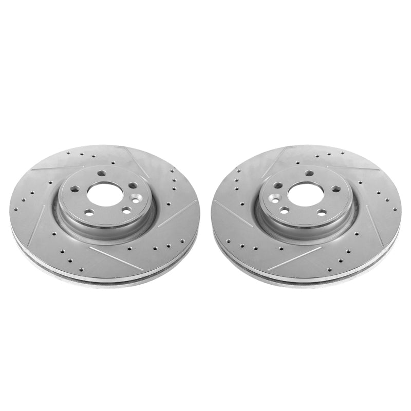 Power Stop 12-18 Volvo S60 Front Evolution Drilled & Slotted Rotors - Pair