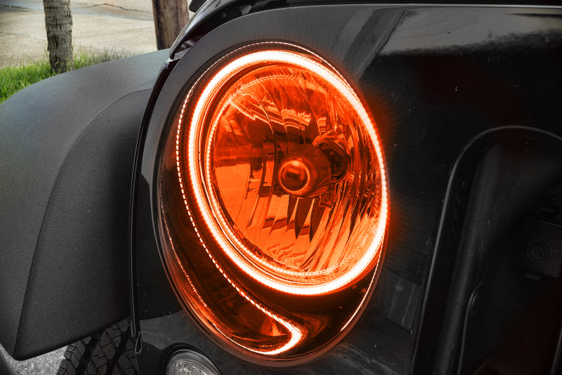 Oracle Jeep Wrangler JK 07-17 LED Waterproof Halo Kit - ColorSHIFT w/o Controller