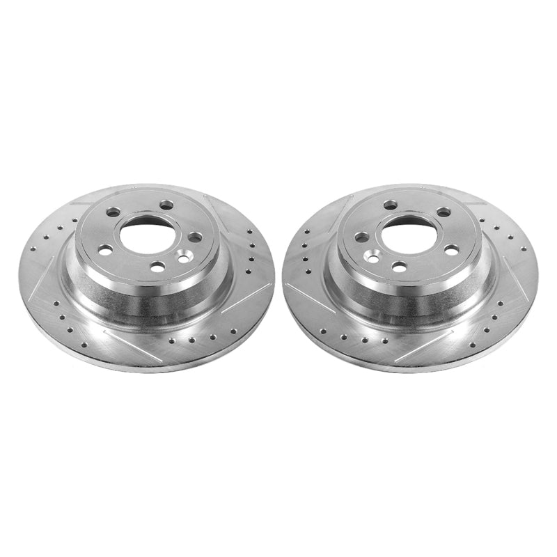 Power Stop 07-11 Volvo S80 Rear Evolution Drilled & Slotted Rotors - Pair