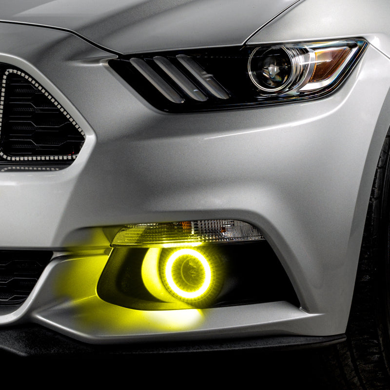 Oracle Ford Mustang 15-20 WP LED Projector Fog Halo Kit - ColorSHIFT