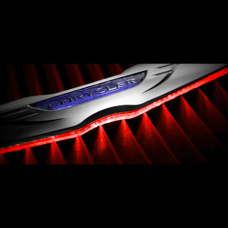 Oracle Chrysler Illuminated LED Sleek Wing - Dual Intensity - Red