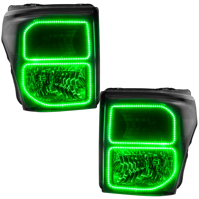 Oracle Ford F250/350 11-16 Halo Kit (Square Ring Design) - ColorSHIFT w/o Controller