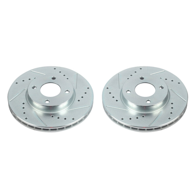 Power Stop 18-19 Nissan Kicks Front Evolution Drilled & Slotted Rotors - Pair