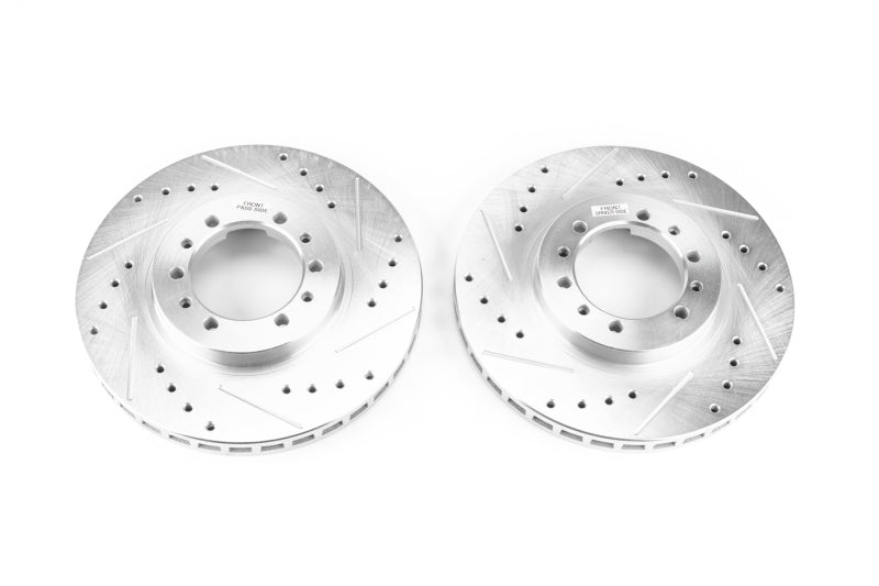 Power Stop 91-96 Mitsubishi Montero Front Evolution Drilled & Slotted Rotors - Pair