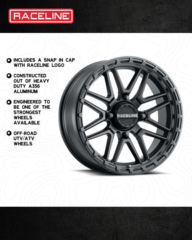 Raceline A11B Krank-XL 20x7in / 4x156 BP / 0mm Offset / 132.5mm Bore - Satin Black Wheel