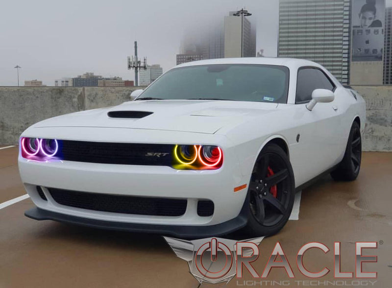 Oracle Dodge Challenger 08-14 LED Waterproof Halo Kit - ColorSHIFT w/ Simple Controller