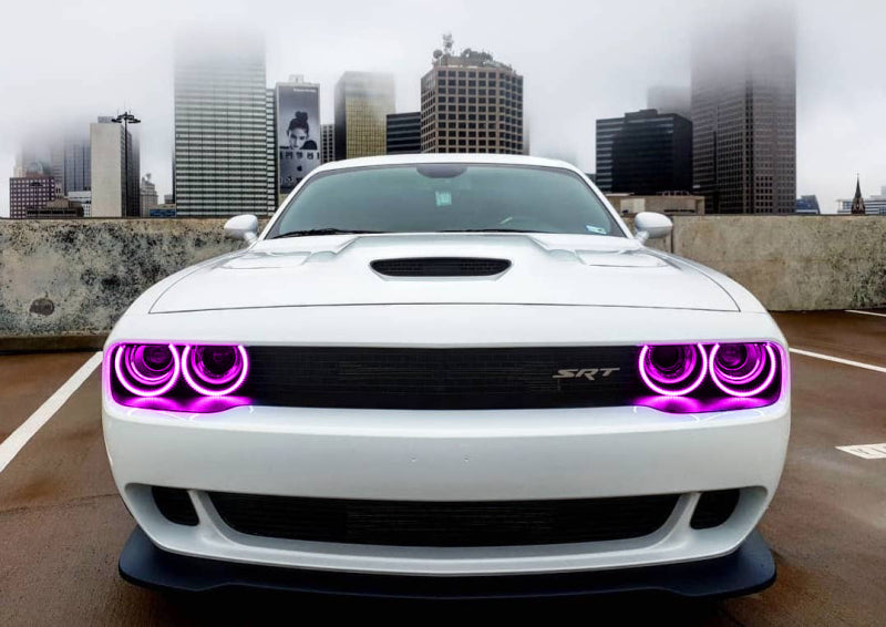 Oracle Dodge Challenger 15-21 LED Waterproof Halo Kit - ColorSHIFT w/o Controller