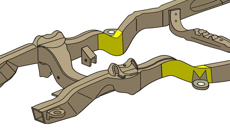 Rust Buster Front Frame Section Right Side