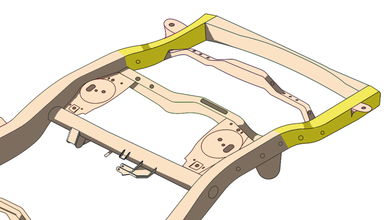 Rust Buster 2003-2009 Toyota 4Runner Rear Frame Repair Kit - Left