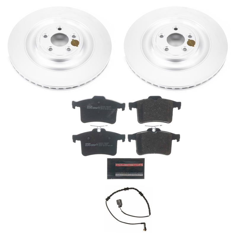 Power Stop 10-15 Jaguar XF Rear Euro-Stop Brake Kit