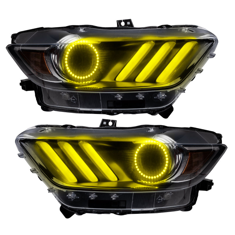 Oracle 15-17 Ford Mustang V6/GT/Shelby DRL w/ Halo Kit - ColorSHIFT w/ Simple Controller