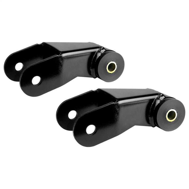 RockJock XJ Cherokee Boomerang Leaf Spring Shackles 5in w/ Urethane Bushings and Hardware