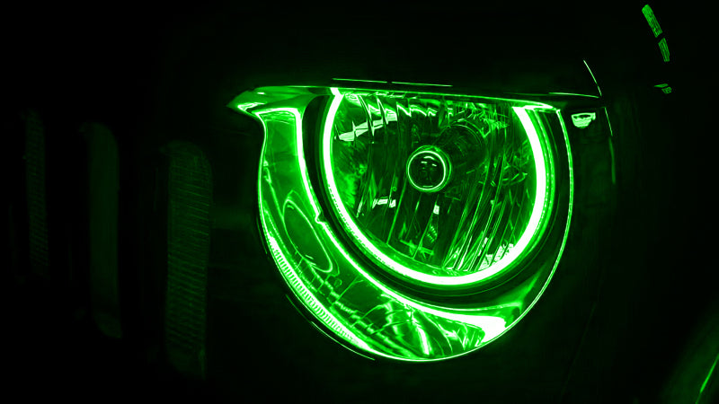 Oracle Jeep Wrangler JK 07-17 LED Waterproof Halo Kit - ColorSHIFT w/o Controller