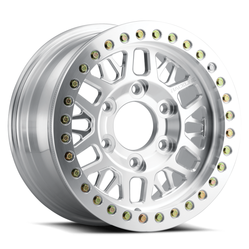 Raceline RT951F Ryno 17x9in / 6x135 BP / -12mm Offset / 87.1mm Bore - Machined Beadlock Wheel