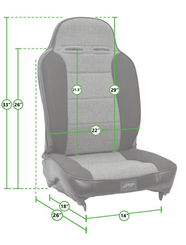 PRP Enduro High Back Reclining Suspension Seat - (Driver Side)