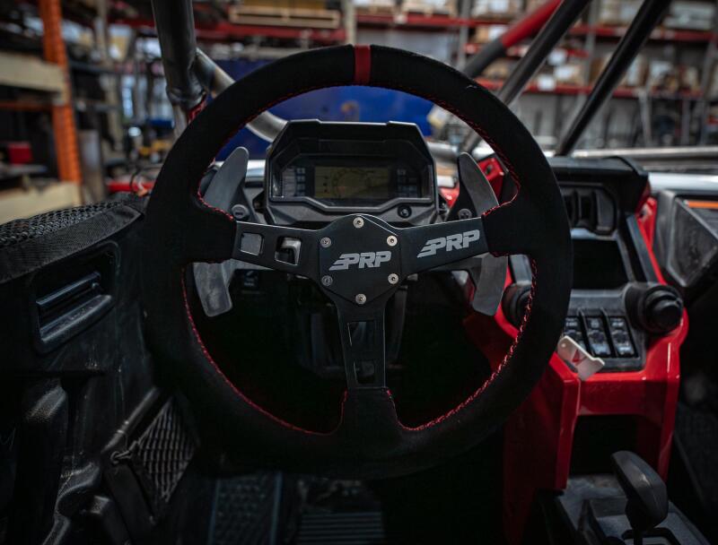 PRP Deep Dish Suede Steering Wheel - Red