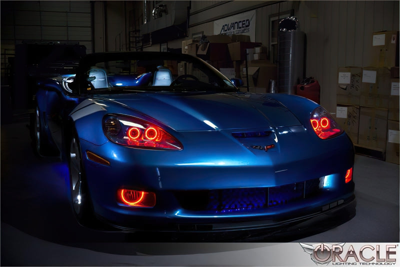 Oracle 05-13 Chevrolet Corvette C6 LED Fog Light Halo Kit - Blue