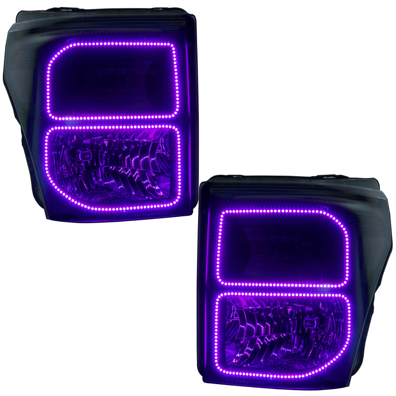 Oracle Ford F250/350 11-16 Halo Kit (Square Ring Design) - ColorSHIFT