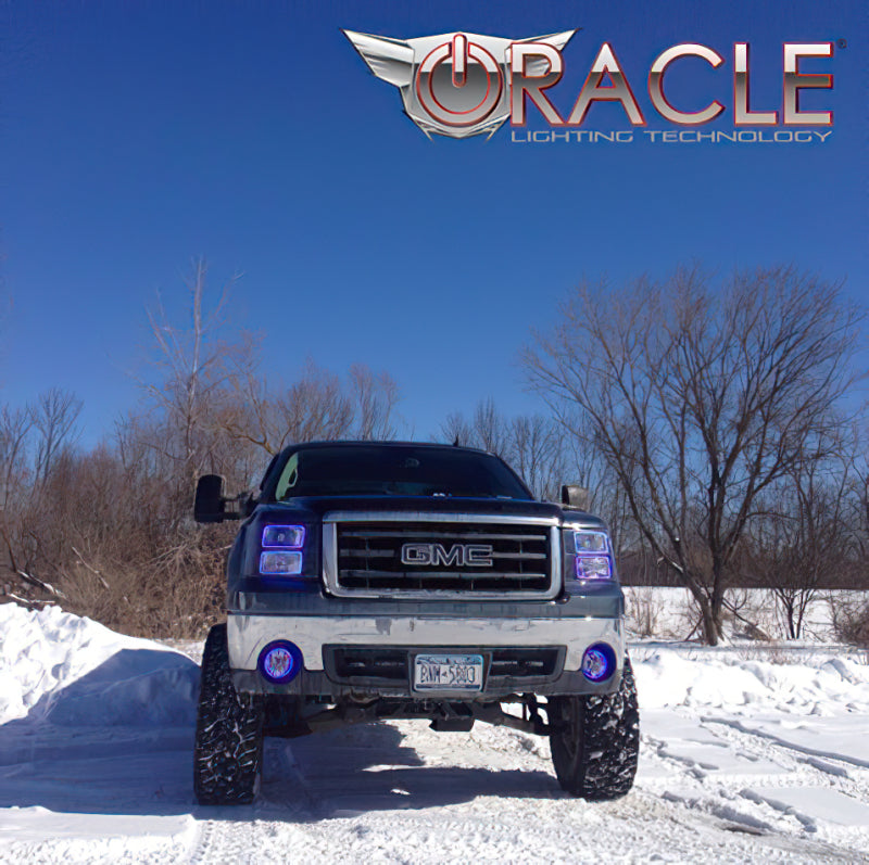 Oracle GMC Sierra 07-13 Halo Kit (New Square Ring Design) - ColorSHIFT w/ 2.0 Controller