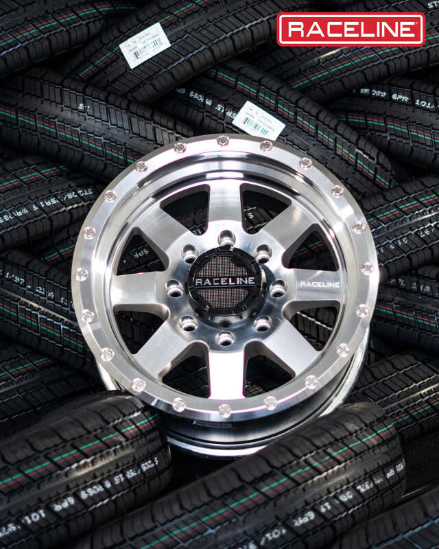 Raceline 935MC Defender 17x9in / 8x165.1 BP / -12mm Offset / 130.81mm Bore - Machined Wheel