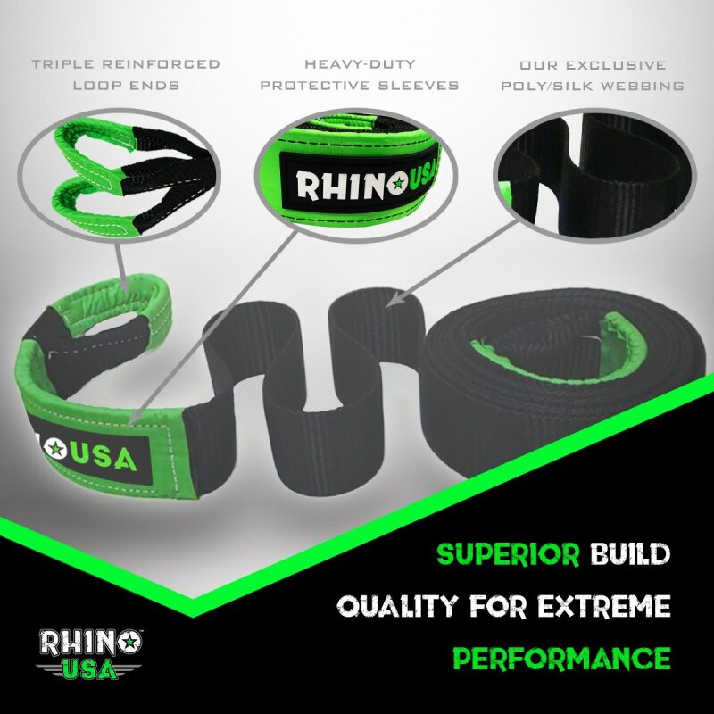 Rhino USA 30Ft Tow Strap/Hitch Combo