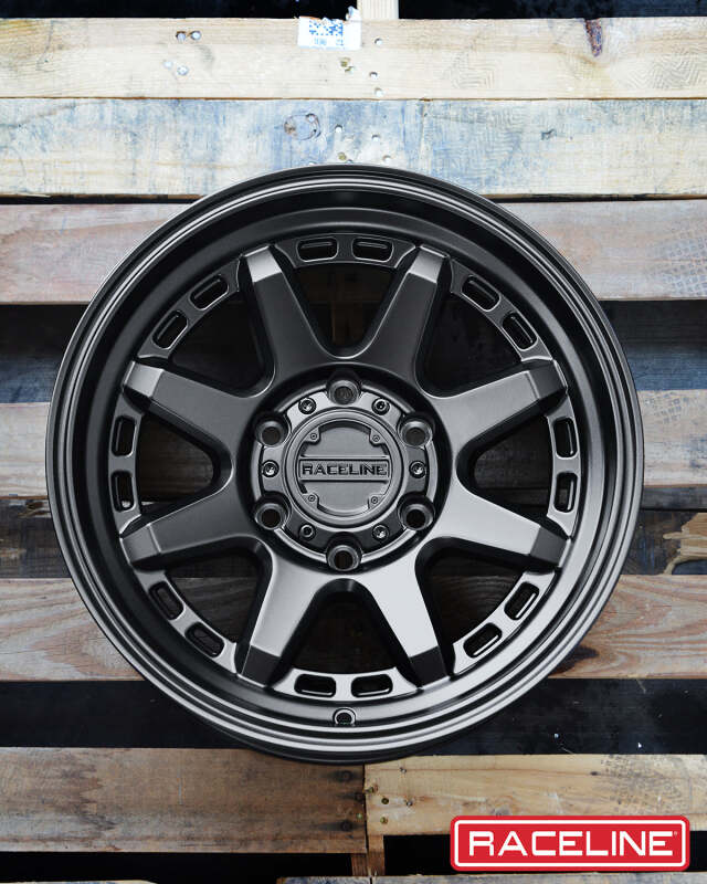 Raceline 947B Scout 17x9in / 8x180 BP / 18mm Offset / 124.2mm Bore - Satin Black Wheel