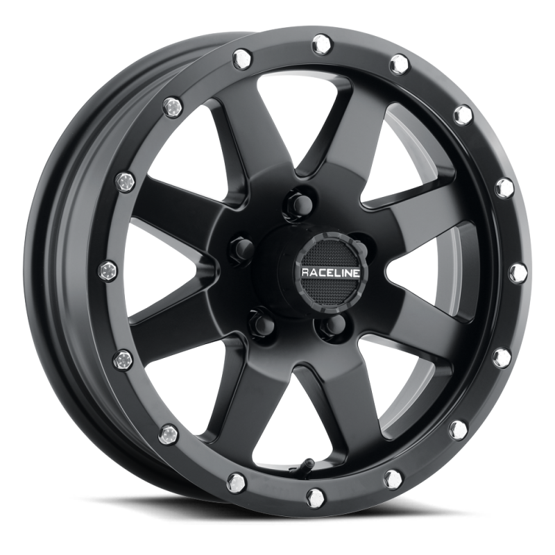 Raceline 935B Defender 15x5in / 5x114.3 BP / 0mm Offset / 3.19mm Bore - Satin Black Wheel