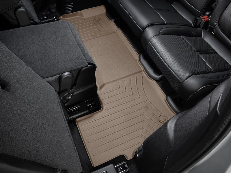 WeatherTech 22-23 Jeep Grand Wagoneer/Wagoneer Rear 3rd Row Rubber Mats - Tan (8 Passenger)
