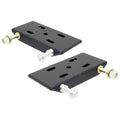 RockJock Jeep CJ Front Leaf Spring Plates For 2in Springs w/ Shock and Sway Bar Mounts Pair