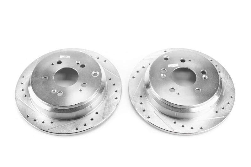 Power Stop 05-10 Honda Odyssey Rear Evolution Drilled & Slotted Rotors - Pair