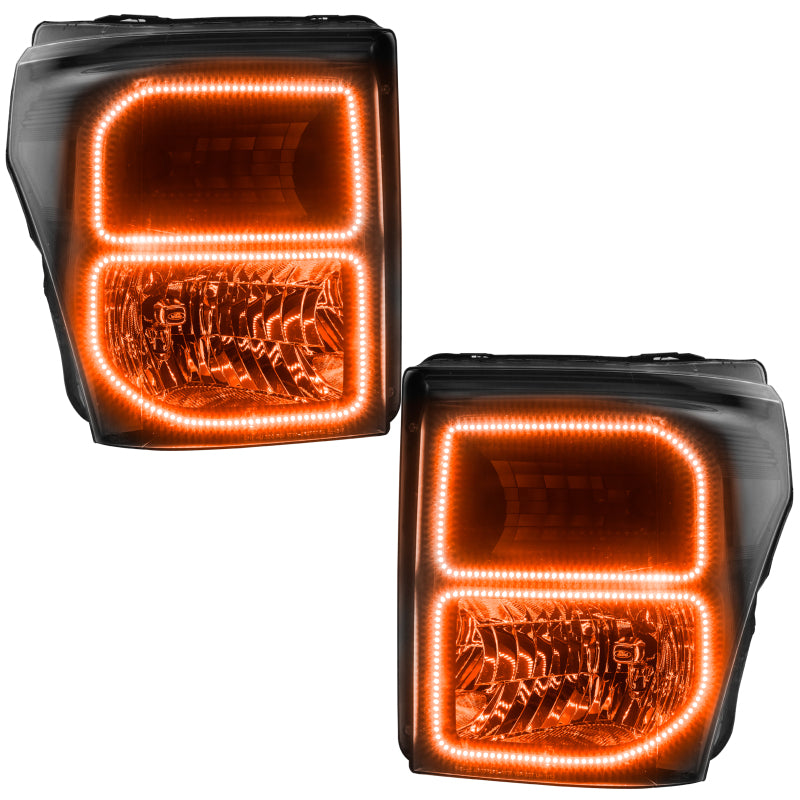 Oracle Ford F250/350 11-16 Halo Kit (Square Ring Design) - ColorSHIFT w/o Controller