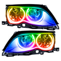 Oracle 02-05 BMW 3 Series SMD HL - Black - ColorSHIFT w/o Controller