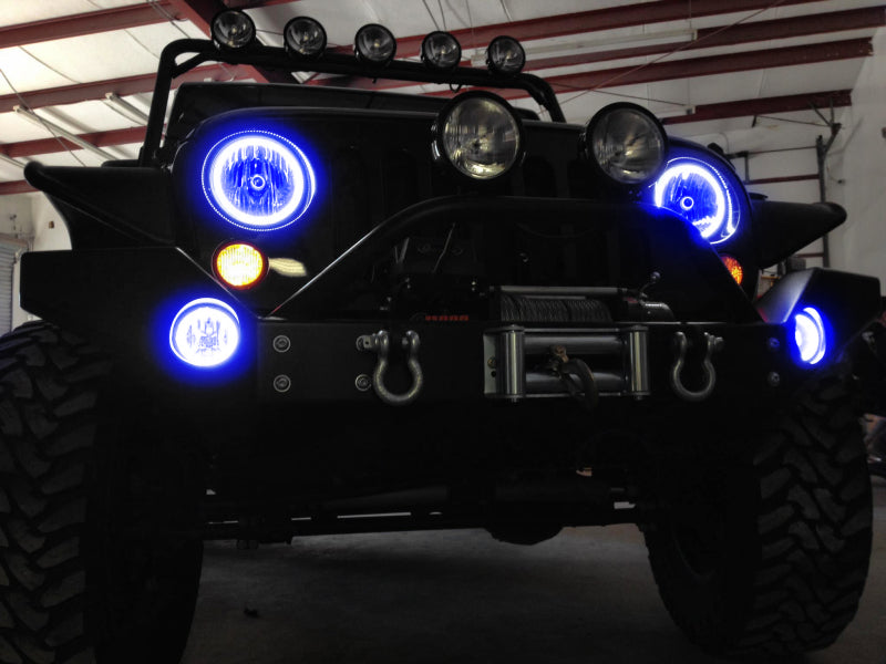 Oracle Jeep Wrangler JK 07-17 LED Waterproof Halo Kit - ColorSHIFT w/o Controller