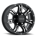 Raceline 840 Arsenal 15x6in / 6x139.7 BP / 0mm Offset / 4.25mm Bore - Black & Machined Wheel