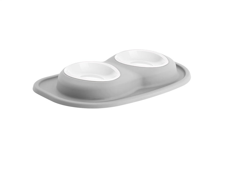 WeatherTech Pet Feeding System Double Low 16oz 2in. Poly Bowl - Light Grey