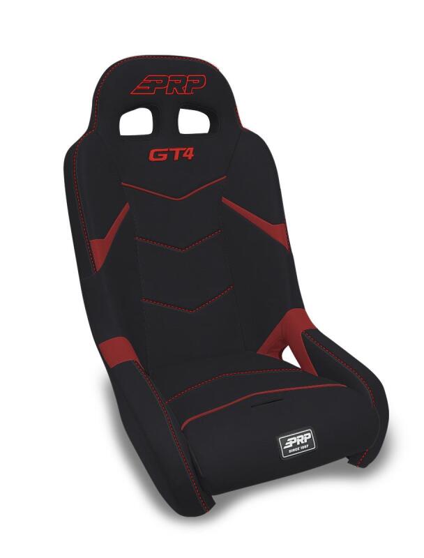 PRP Polaris RZR/Can-Am Maverick GT4 Suspension Seat - Black/Red