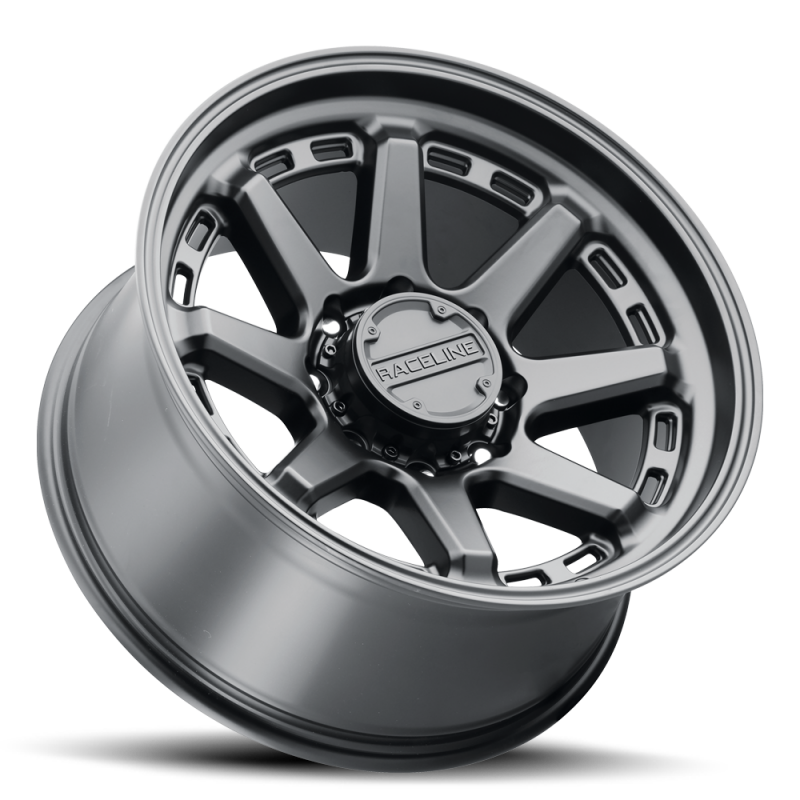 Raceline 947B Scout 20x9in / 8x180 BP / 18mm Offset / 124.2mm Bore - Satin Black Wheel