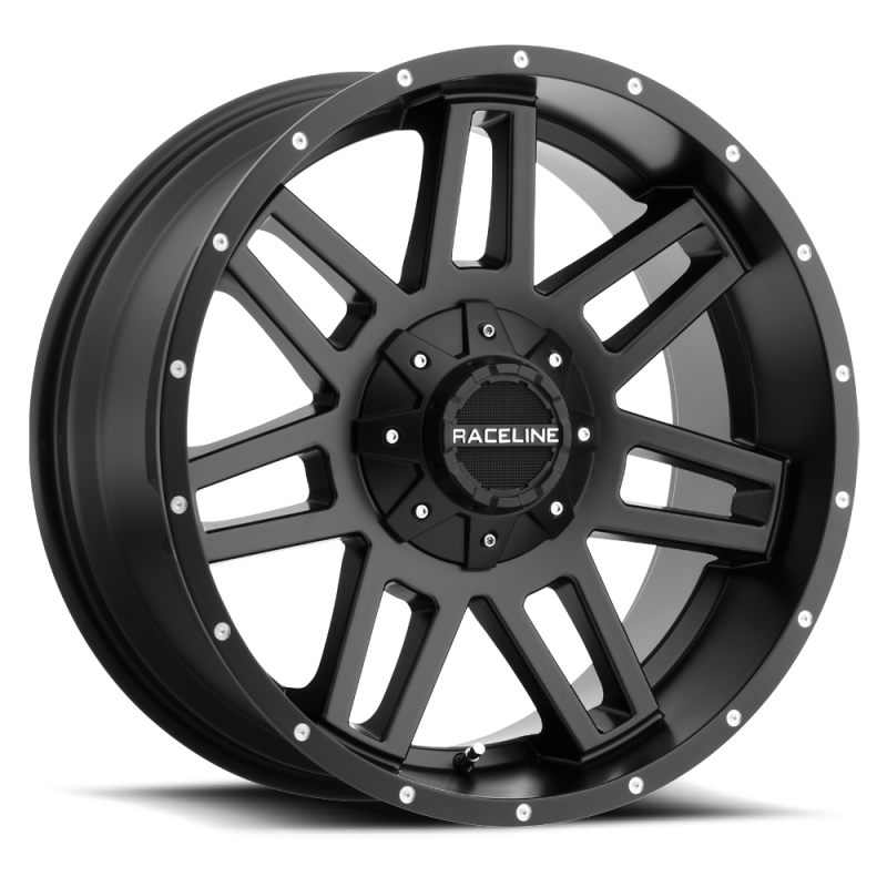 Raceline 931B Injector 20x9in / 6x139.7/6x135 BP / 20mm Offset / 106.1mm Bore - Satin Black Wheel