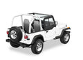 Bestop 97-06 Jeep Wrangler TJ Upper Door Sliders (Black Denim Dual Sliding Window)