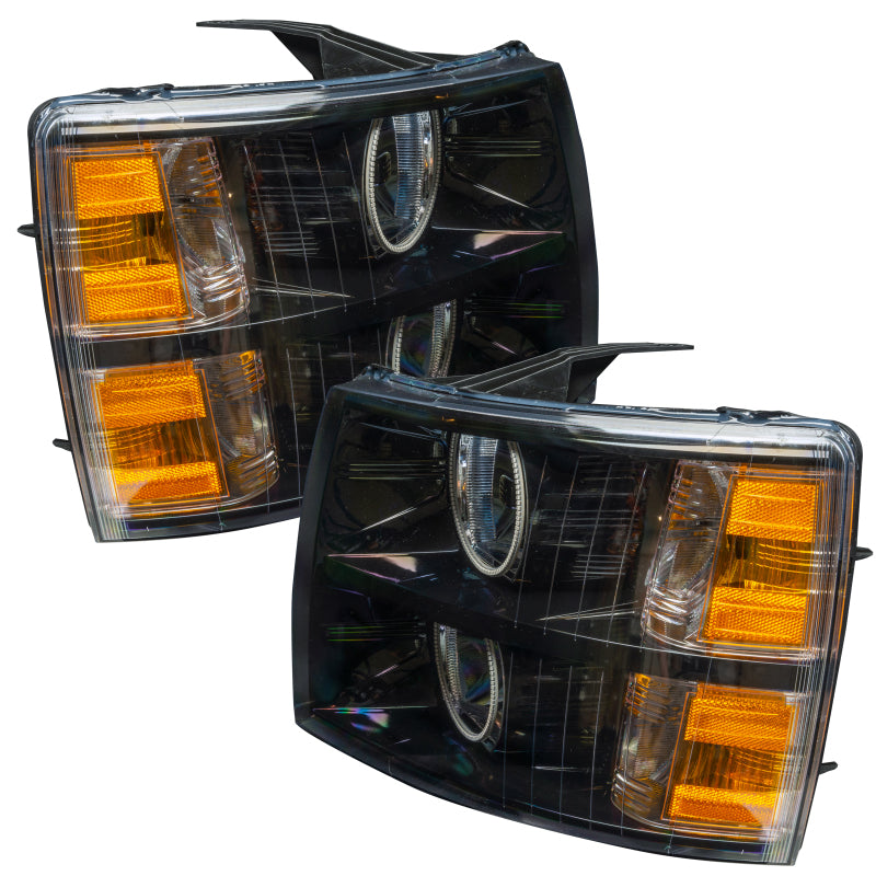 Oracle 07-13 Chevrolet Silverado SMD HL - Blk - Round Style - ColorSHIFT w/o Controller
