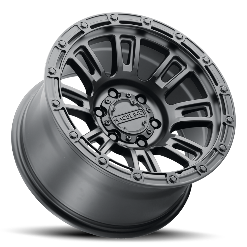 Raceline 956B Compass 18x9in / 8x180 BP / 18mm Offset / 125.2mm Bore - Satin Black Wheel