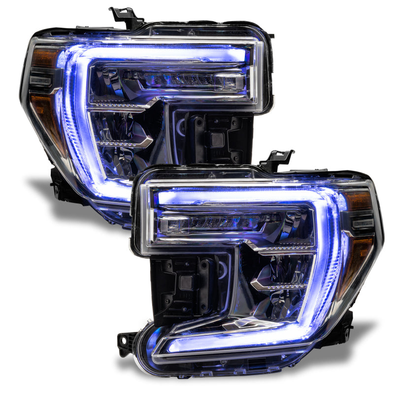 Oracle 19-21 GMC Sierra 1500 RGB+W Headlight DRL Upgrade Kit - ColorSHIFT 2