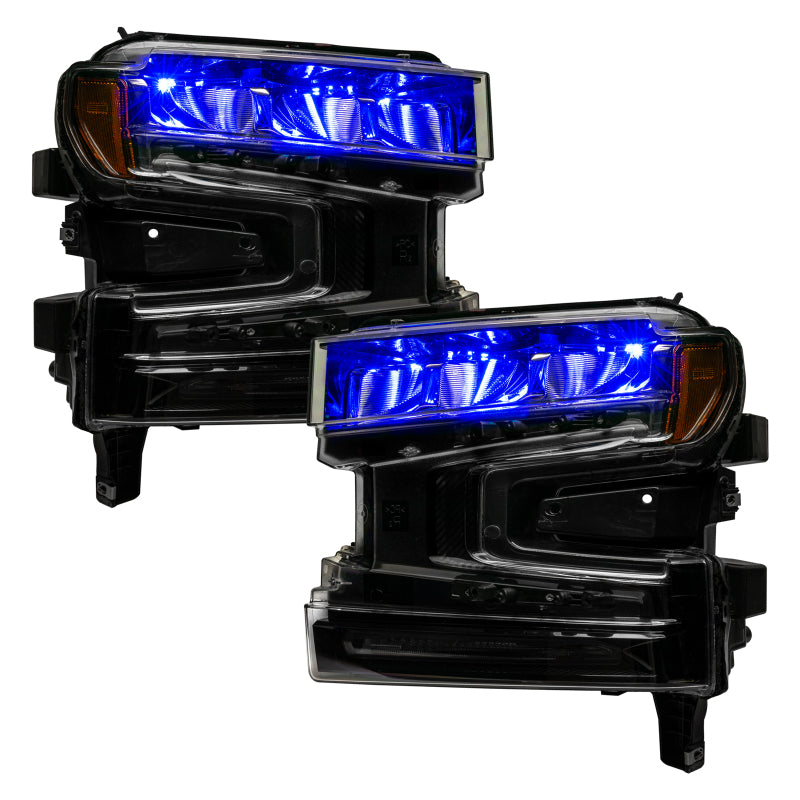Oracle 19-21 Silverado/Sierra 1500 RGB Demon Eye Headlight Kit - w/o Controller